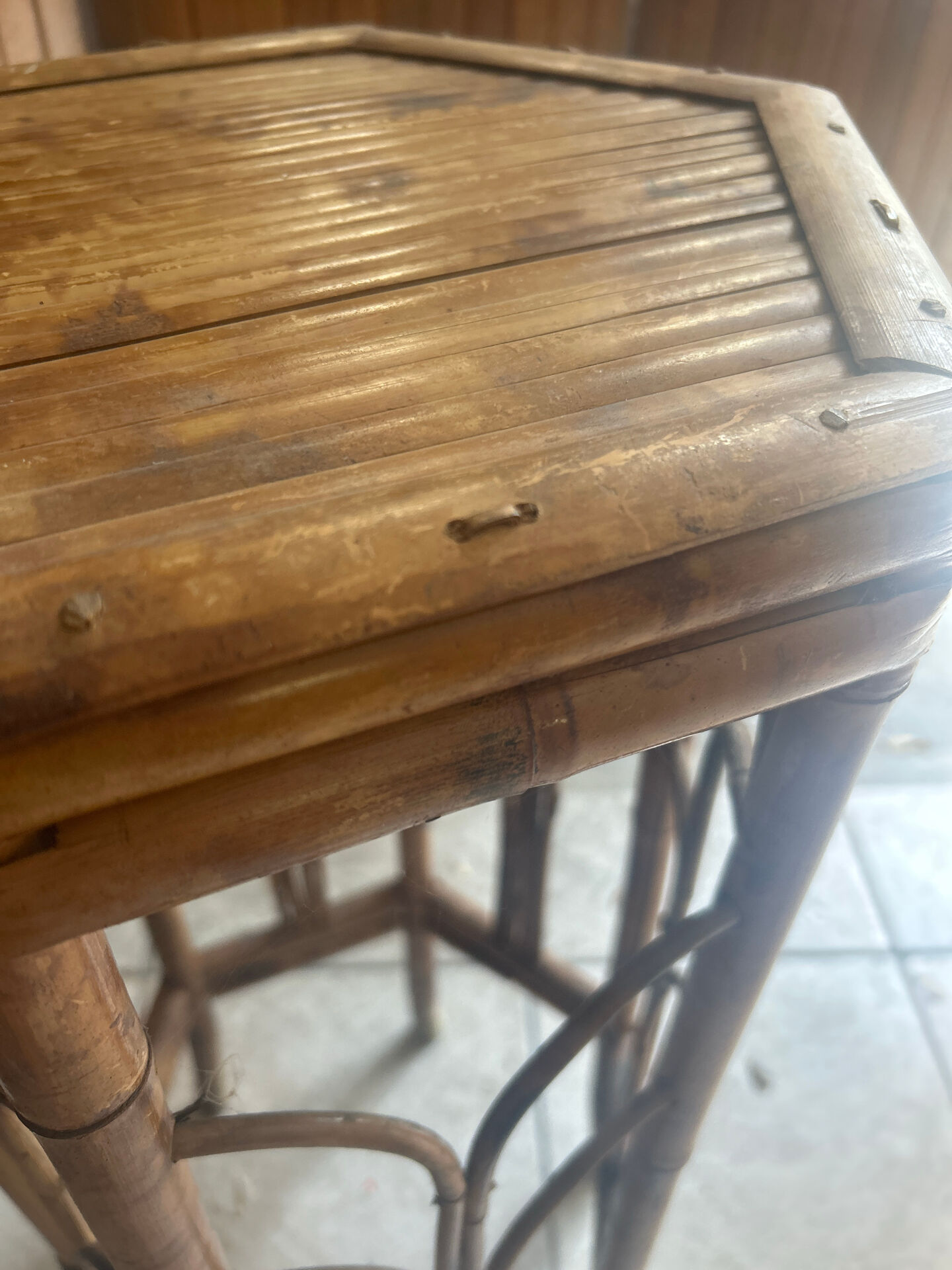 Rattan bar stool