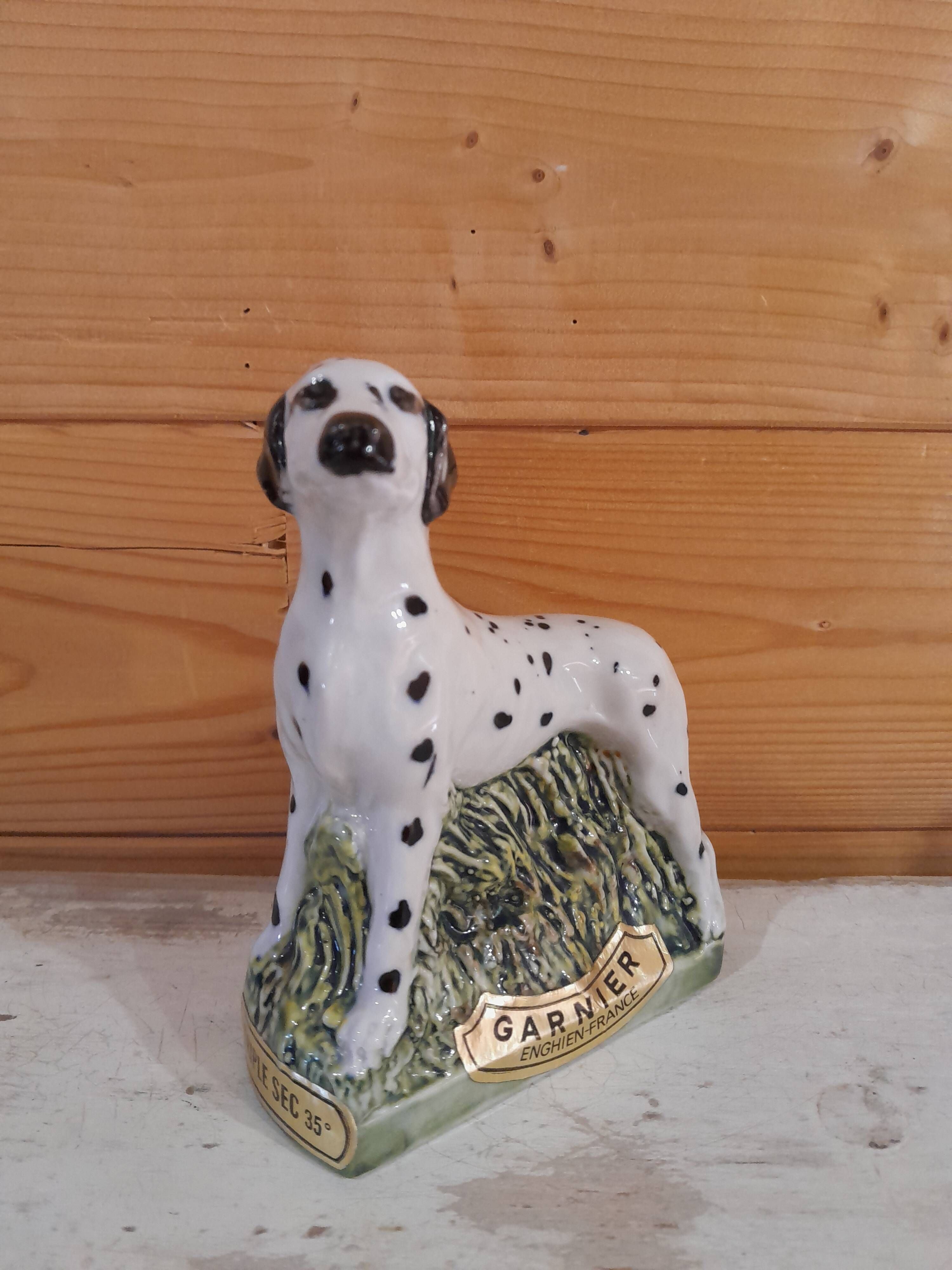 Old Garnier Liqueur Bottle - Dalmatian Dog (1972) - Vintage