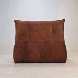 Montis “The Rock” Sofa In Brown Leather By Gerard Van Den Berg, 1970s