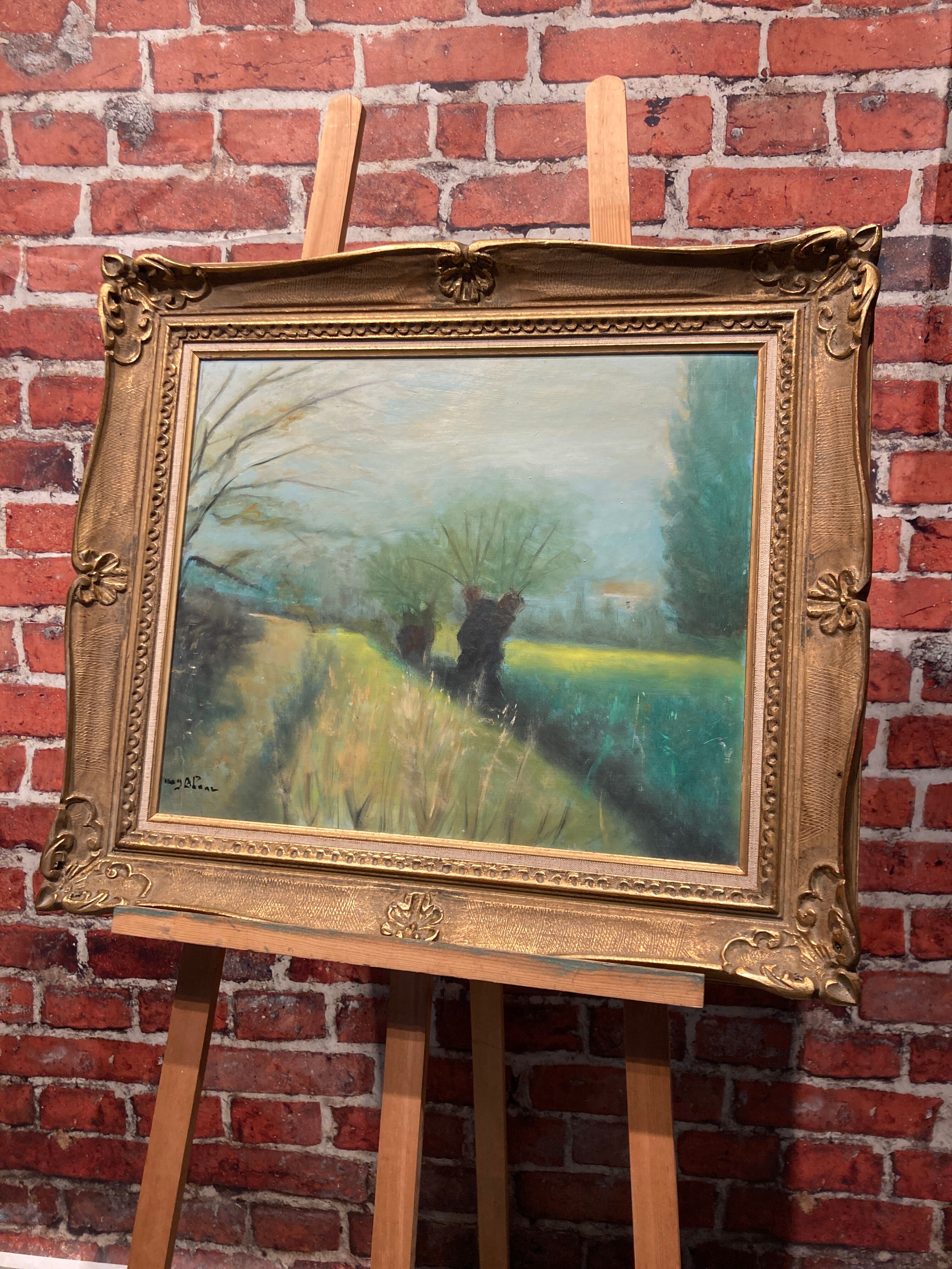 Oil on canvas framed