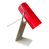 Table Lamp from 1970s, Red and White Coloured