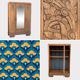 Armoire parisienne bois brut 1920