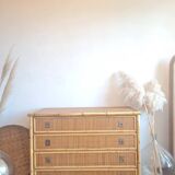 Rattan chest of drawers circa 1970 - Dal Vera