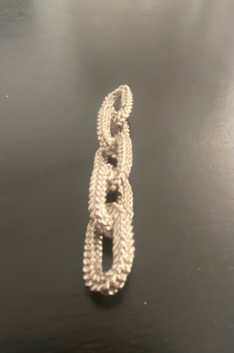 6 knife holders, table jewelry, metal chain shape