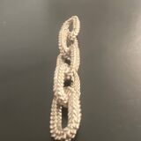 6 porte-couteaux, bijoux de table, forme chaîne en métal