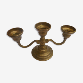 Brass 3 branch candlestick