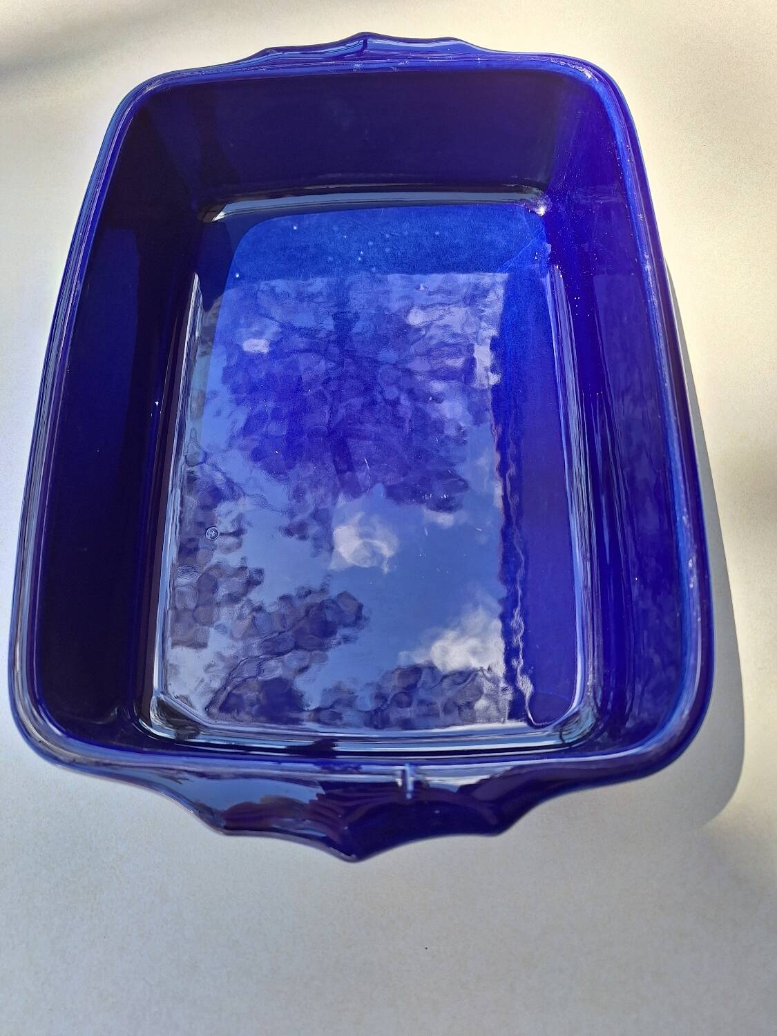Indigo blue ceramic dish