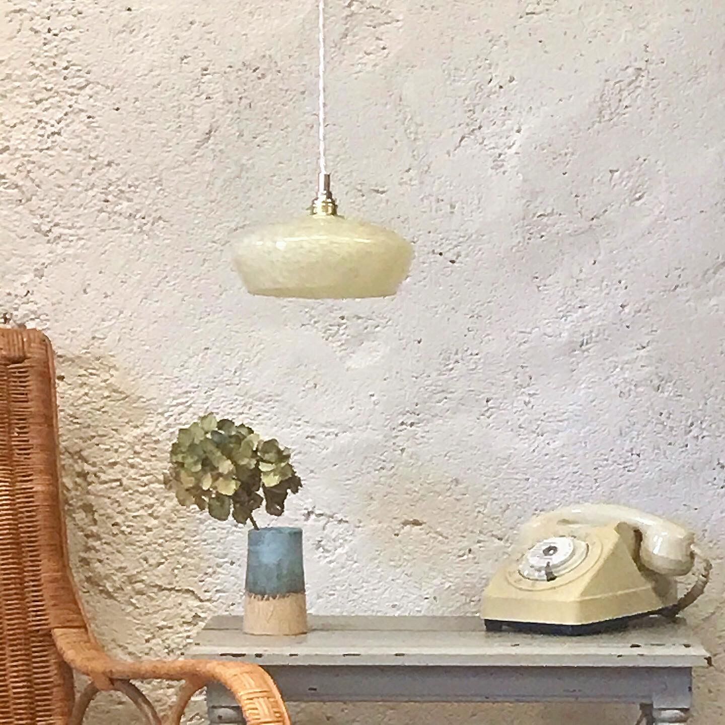 Yellow Clichy glass suspension