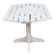 White solid wood bistro style garden table for 4 people