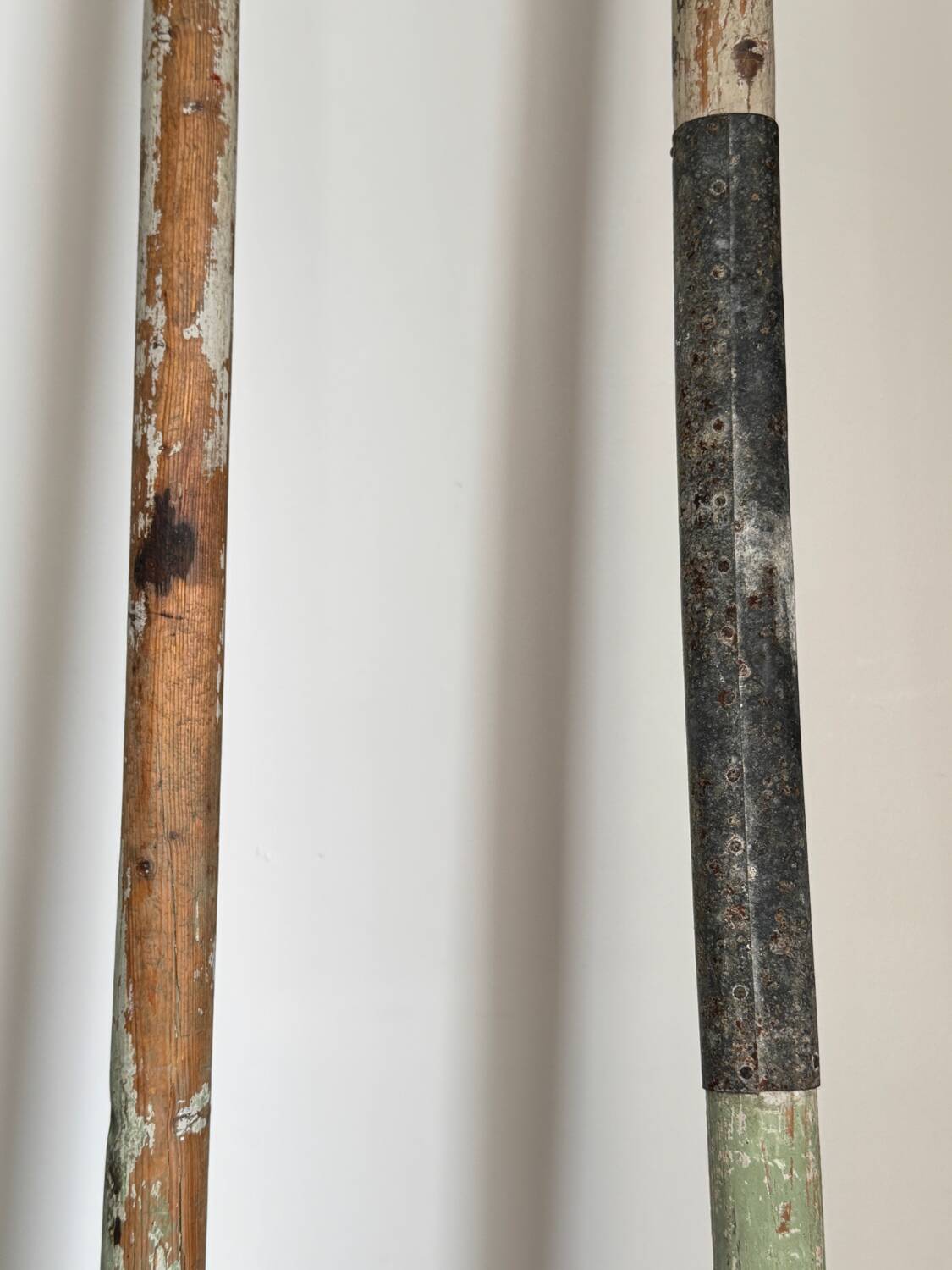 Ancien lot de trois rames en bois vintage