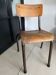 Ancienne chaise écolier enfant bois et métal