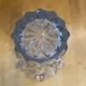 Vintage 1970s Moulded Glass Vase in Corolla Shape with Bubbles
