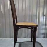 Vintage Thonet style bistro chair in cane and turned wood