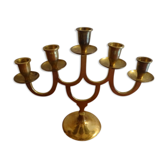 Chandelier 5 fires vintage brass
