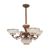 Art deco chandelier 5 fires, 1940