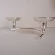 4-light silver metal candle holder
