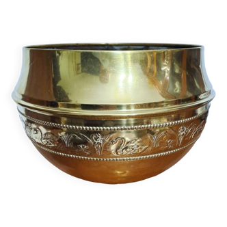 Ancien cache-pot laiton