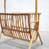 Vintage Rattan Magazine Rack