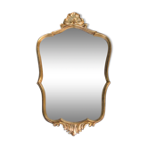 Mirror style Louis XV wood and gilded stucco 77 x 47 cm