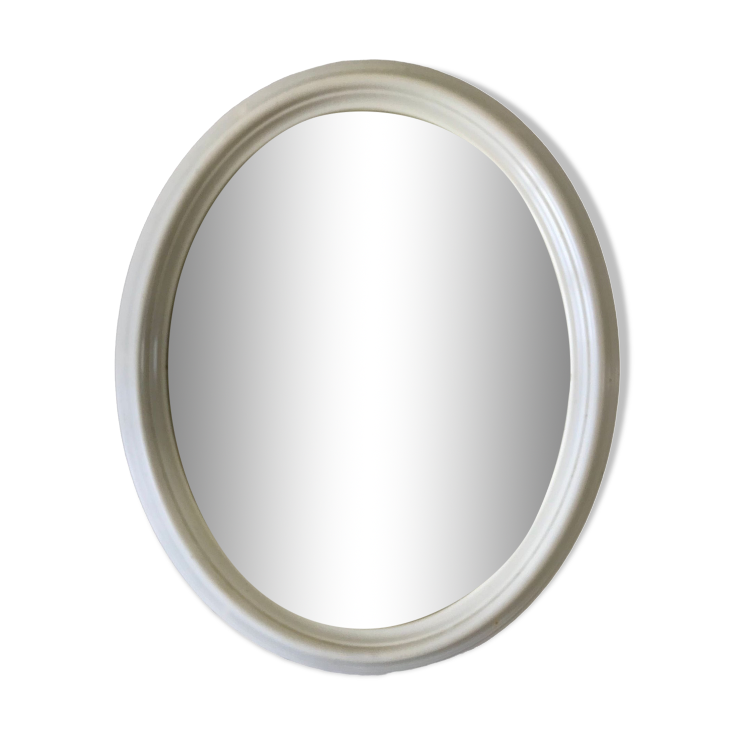 Oval plastic mirror 70s