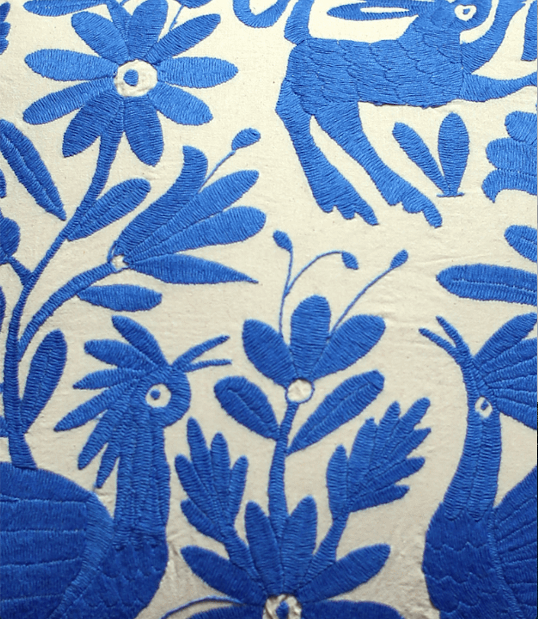 Hand-embroidered cushion