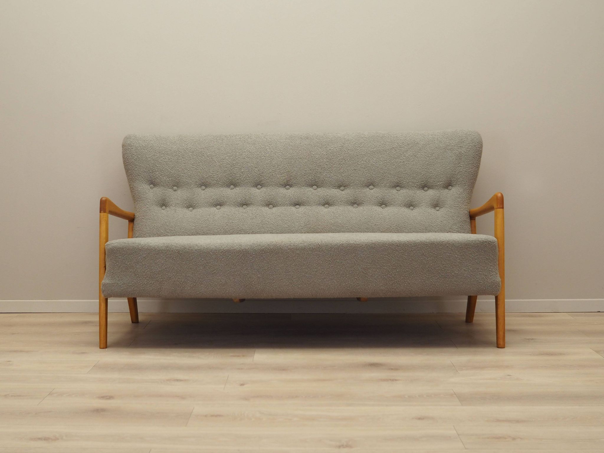 Beech sofa, Danish design, 1960s, designer: Soren Hansen, manufacturer: Fri