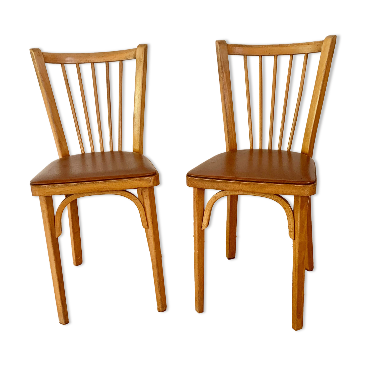 Pair of Baumann bistro chairs