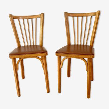 Pair of Baumann bistro chairs