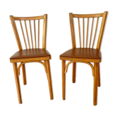 Pair of Baumann bistro chairs