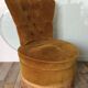 Toad armchair of the 60s and 70s in mustard yellow velvet