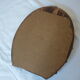 Vintage mirror wood and fur in the shape of horseshoe 25x33cm