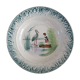 Serving dish iron earth decorated with child and stork decoration