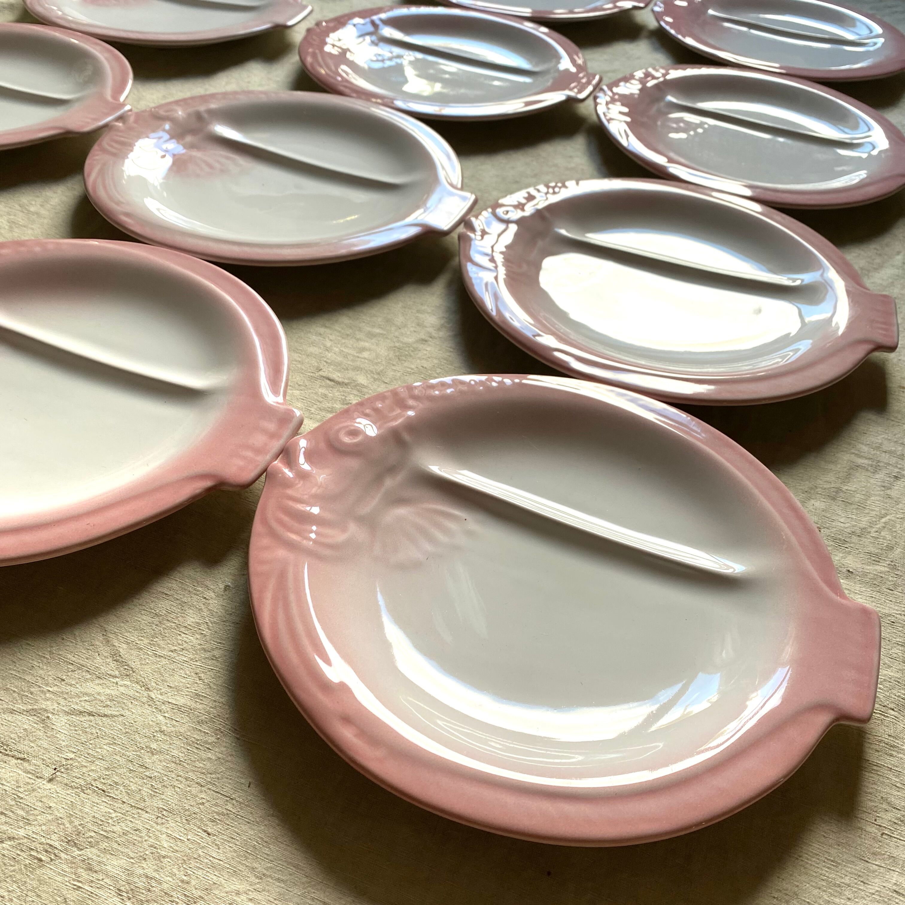 Fish plates and vintage Niderviller dish