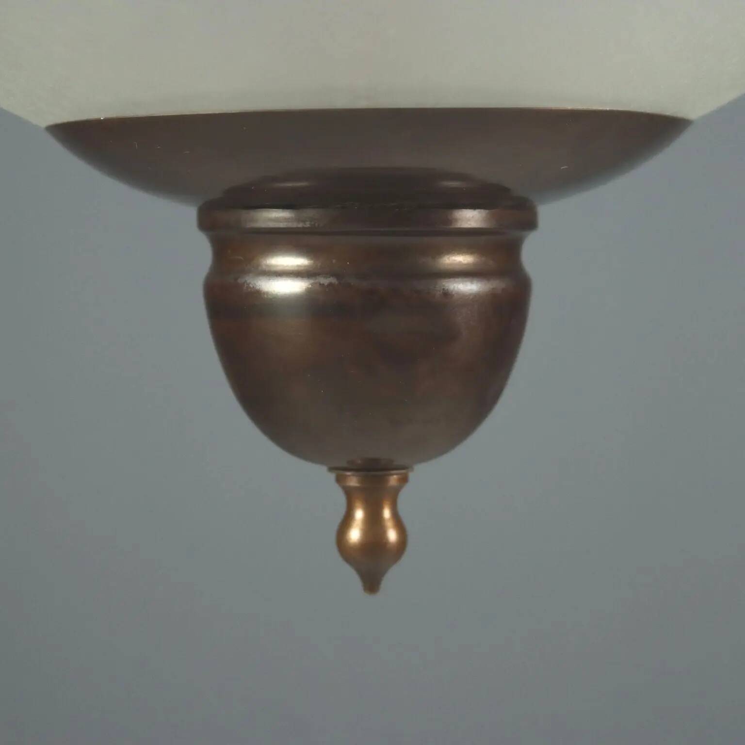 Vintage brass and glass pendant, Italy, 1960s