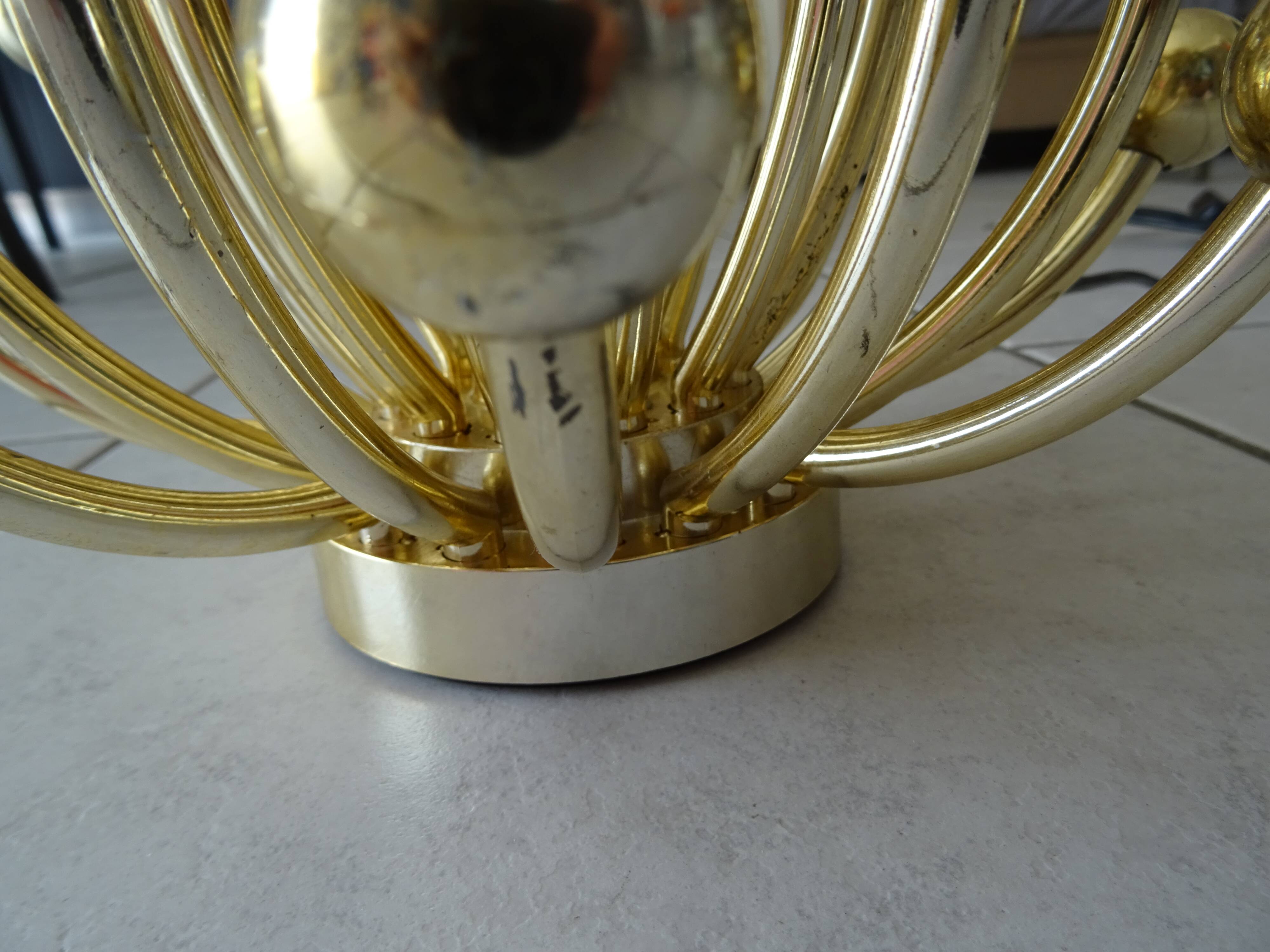 Pistillino gold wall lamp Studio Tetrarch Valenti design 70s