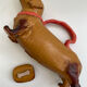 Dachshund zoomorphic teapot - Japanese glazed ceramic
