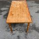 Vintage rectangular solid wood coffee table