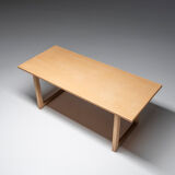 Coffee table in soap treated oak, carl malmsten, 1960's, sweden