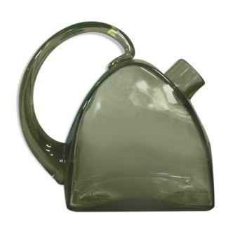 Carafe vintage originale en verre fumé
