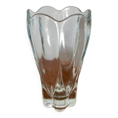 Art deco petal effect crystal corolla vase