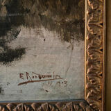 Countryside landscape Oil on canvas of the French school 20th century