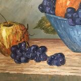 Painting oil on canvas fruit decoration by Lau Spigle