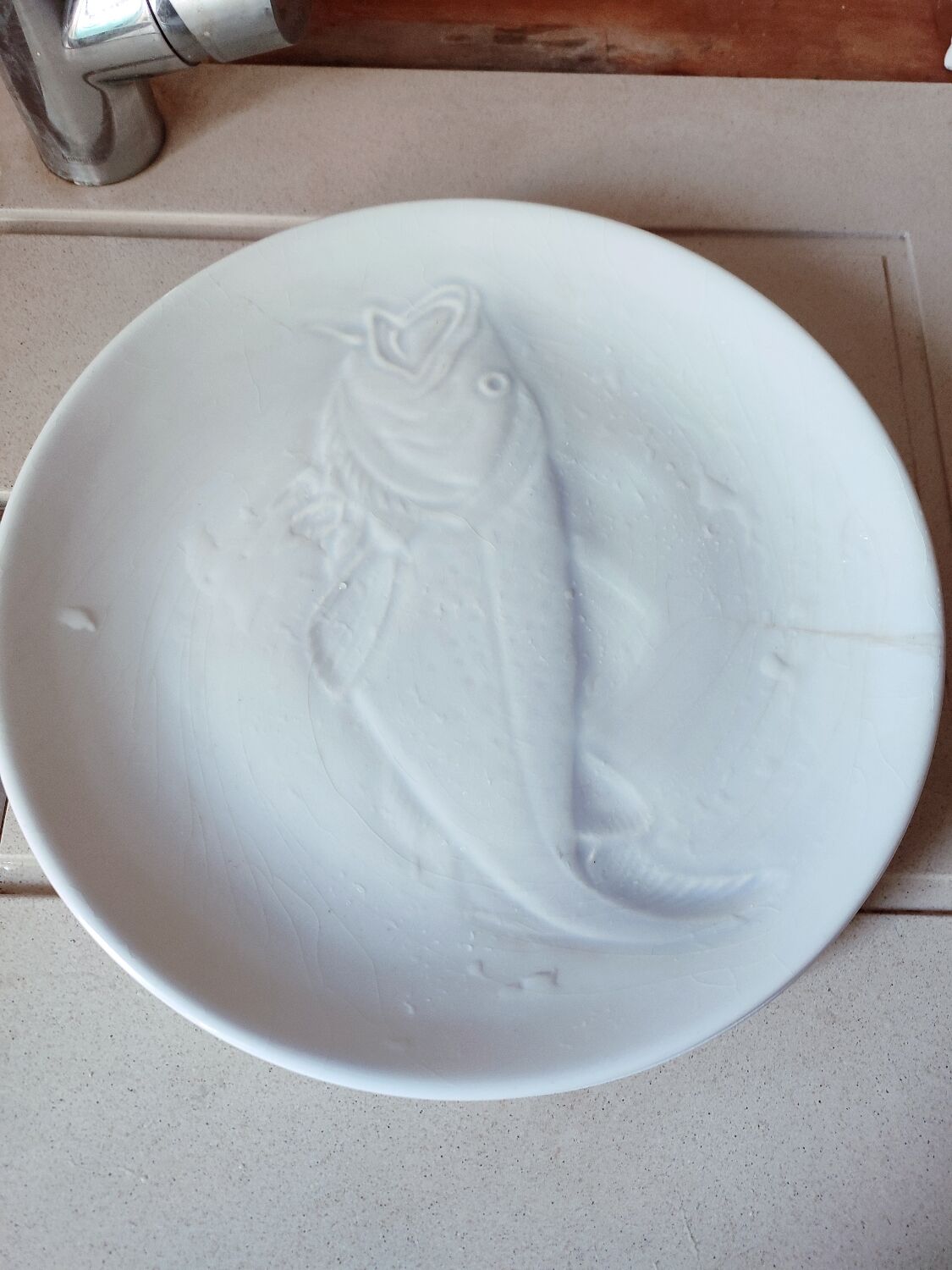 6 Saint Amand earthenware plates with fish