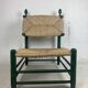 Fauteuil bas en paille de jonc français dans le style de Charles Dudouyt, années 1950