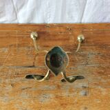 Vintage brass coat rack