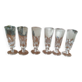 6 crystal flutes from St Louis
