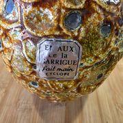Vintage vase Cyclope Émaux de la Garrigue Fat Lava 17 cm