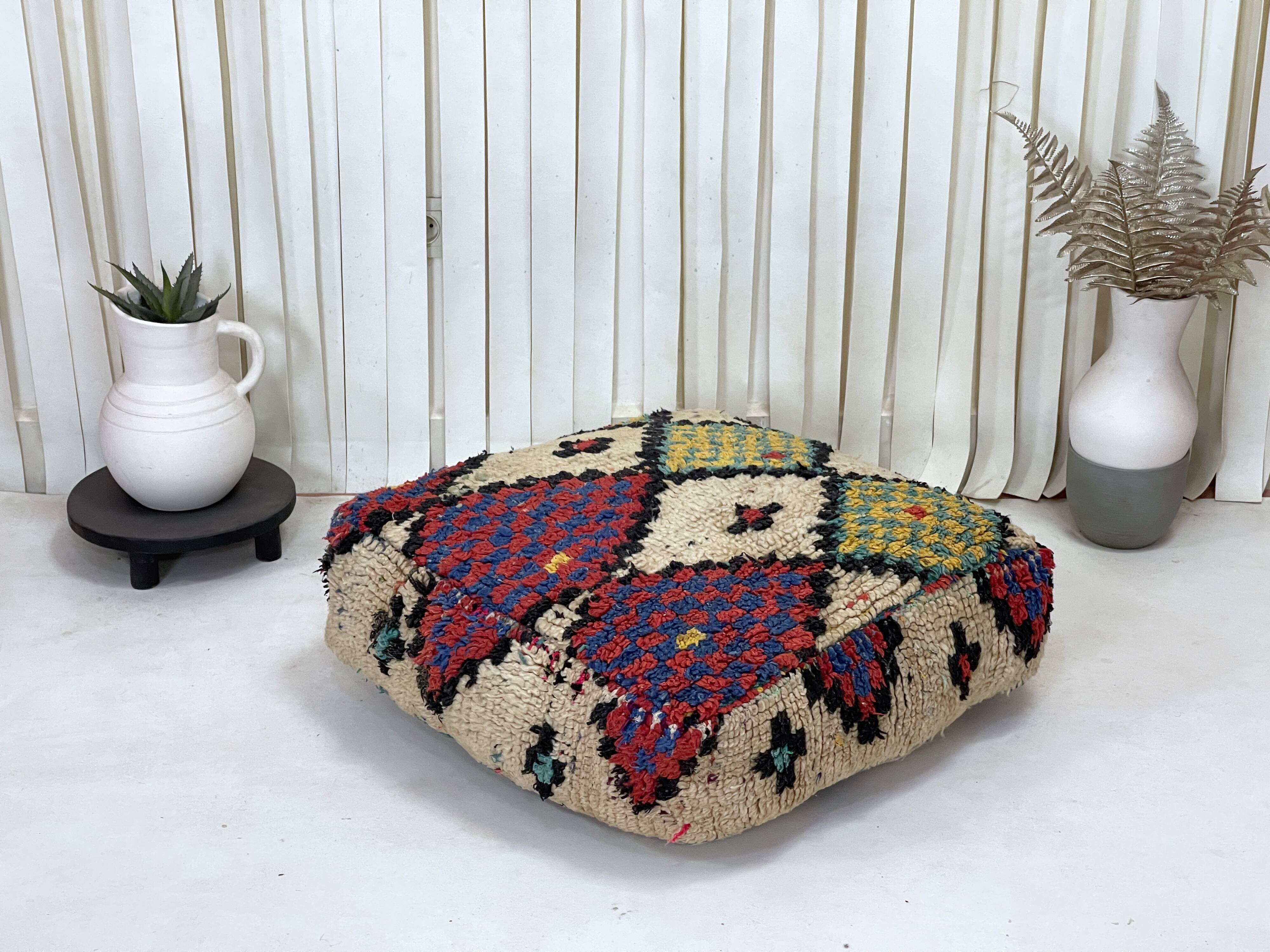 Moroccan kilim pouf
