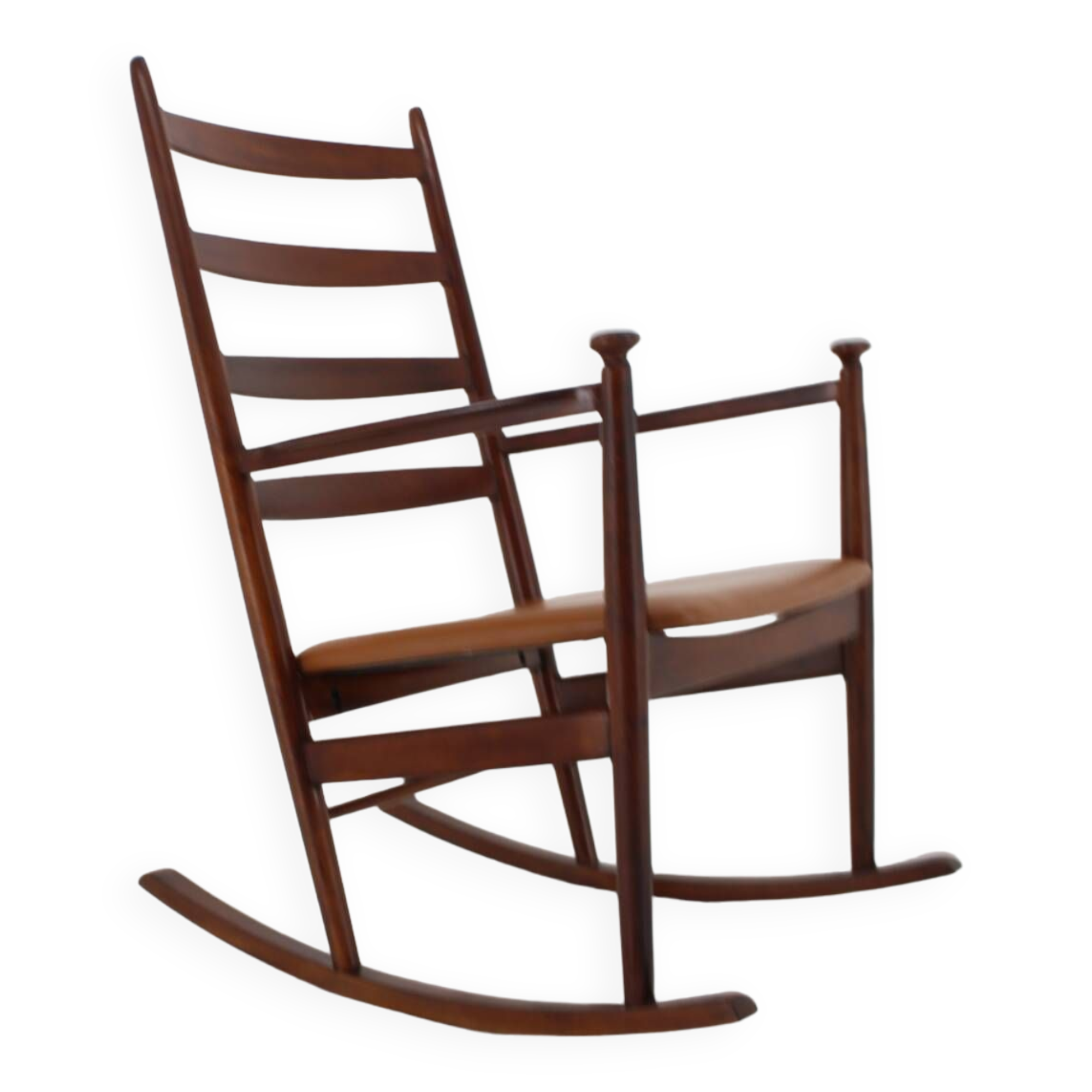 Niels Eilersen Beech Rocking Chair, Denmark 1960s
