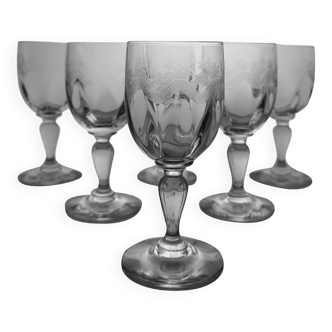 Set of 6 Meisenthal wine glasses Emma model
